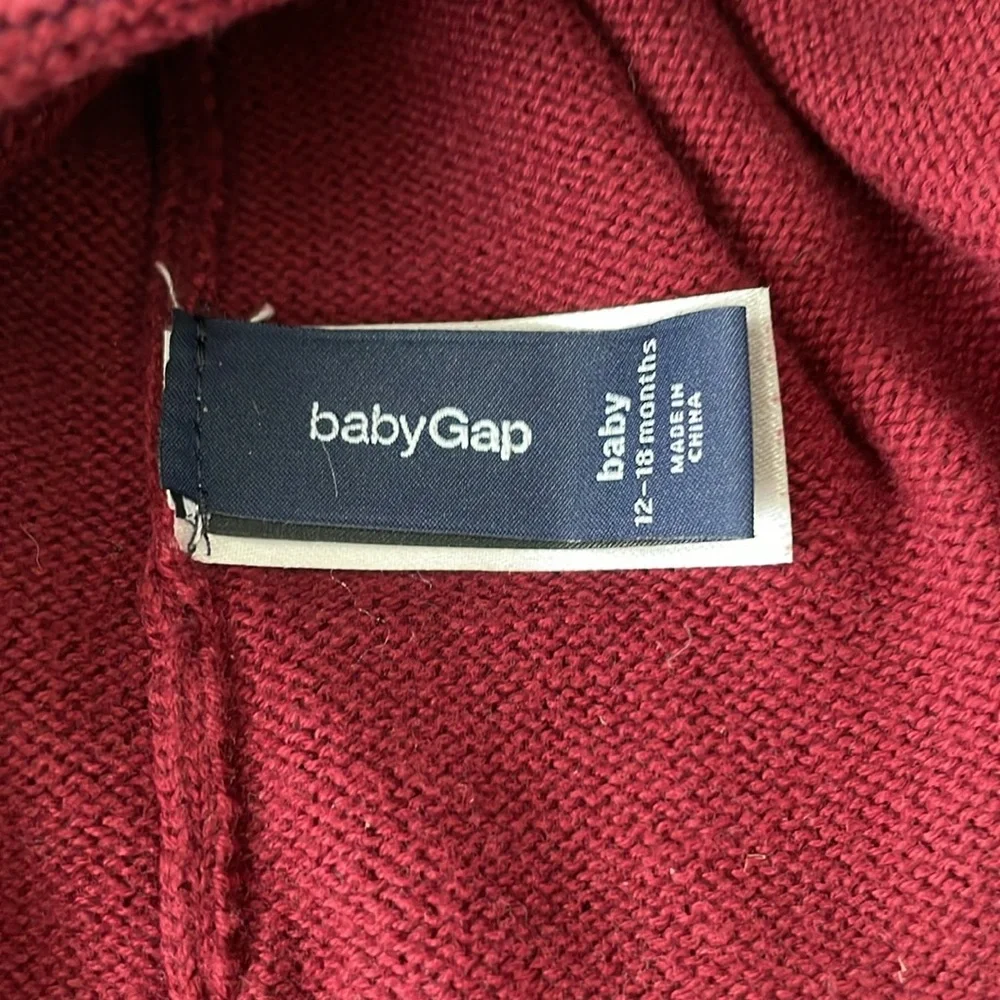 BabyGap Burgundy Navy Blue Cotton Handsome Winter Hat with Pom